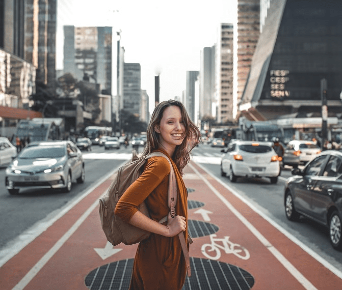 A happy traveller