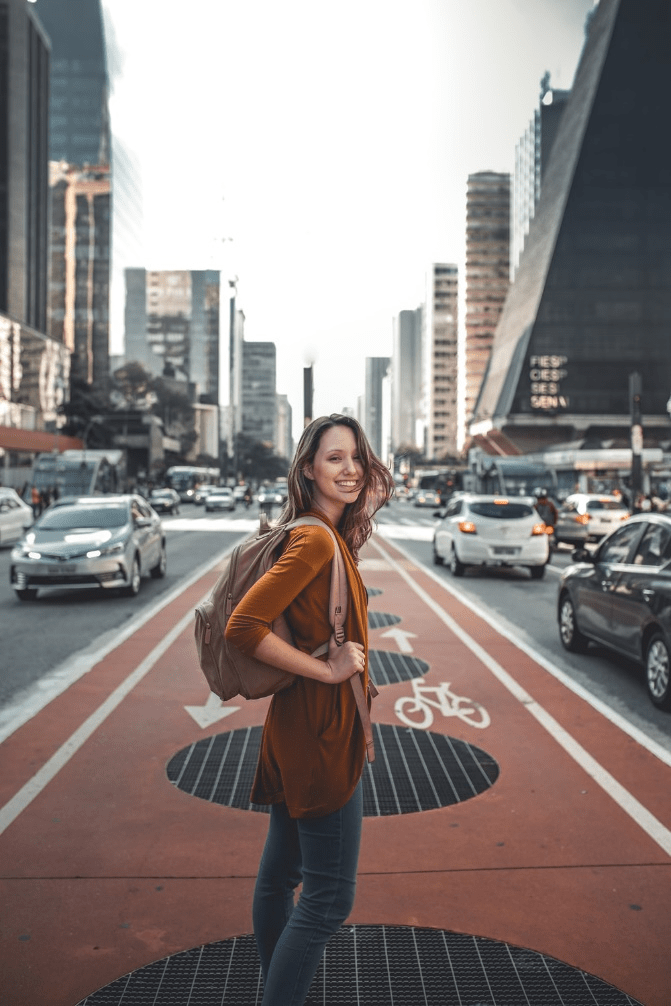 A happy traveller