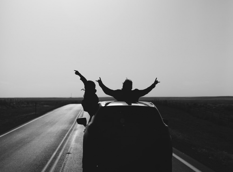 An example of having fun on a road trip