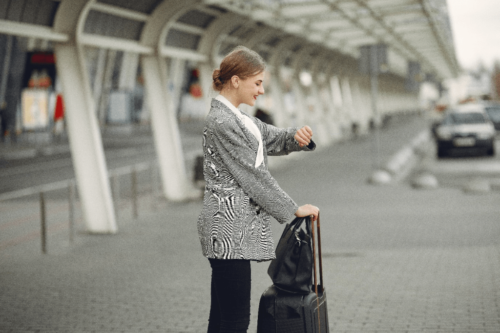 Person Waiting at an Airport