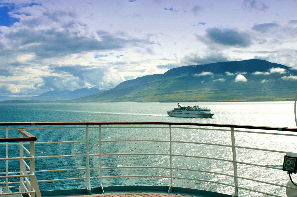 View from a cruise ship deck 