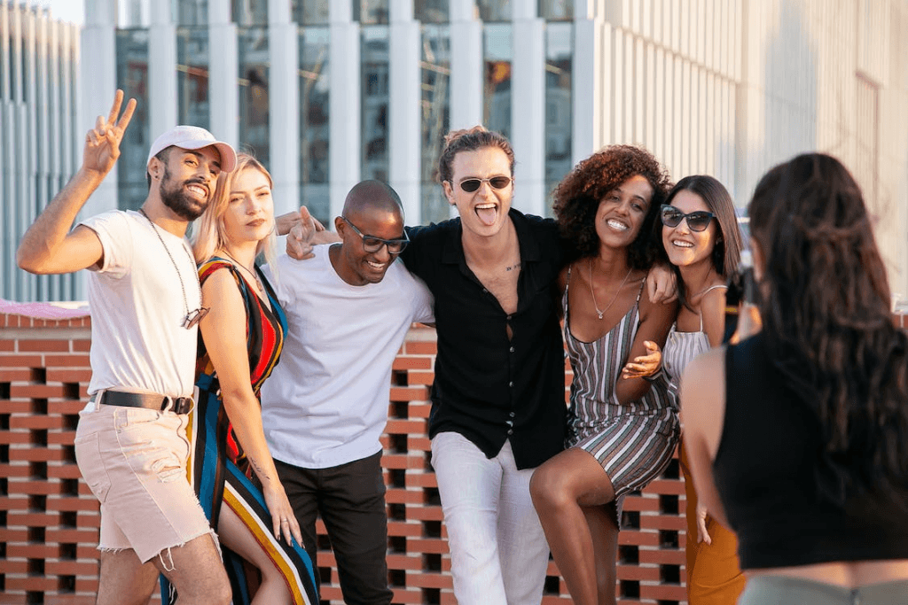 A group of friends posing for a picture