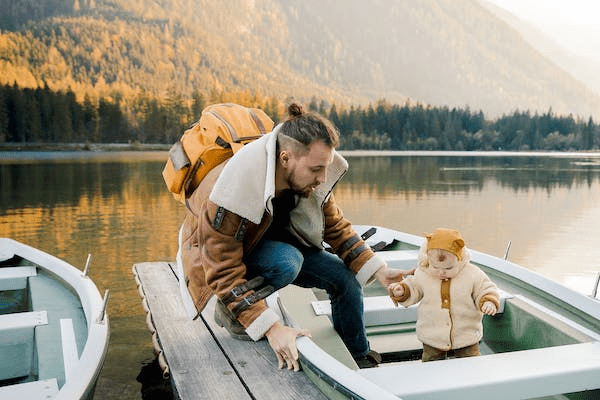  taking a boat with a baby