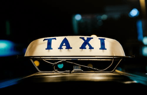 Macro shot photography of taxi lamp