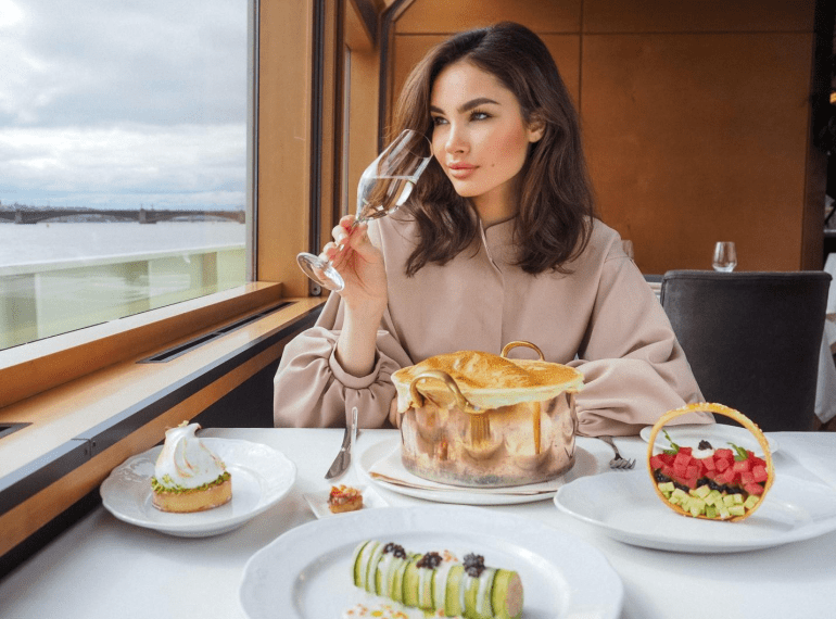 Woman dining